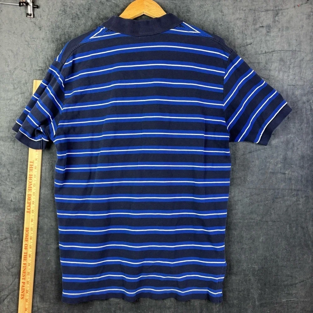 Ralph Lauren Blue and White Polo Shirt Classic Striped Design